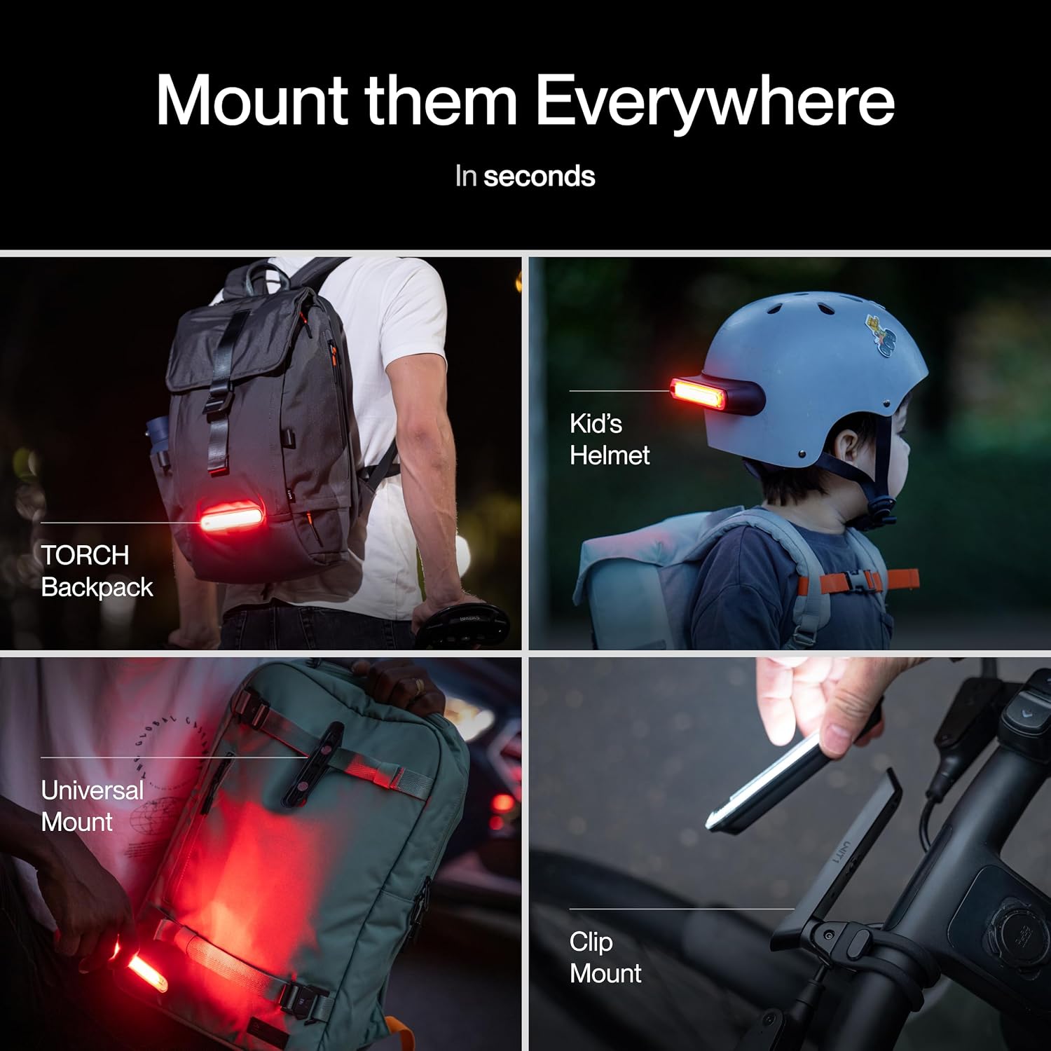 UNIT 1 Smart Light | Wireless LED Turn Signals & Brake Light | USB-C Rechargeable | Magnetic Mount | Nav Remote Compatible | App-Controlled Visibility via iOS & Android