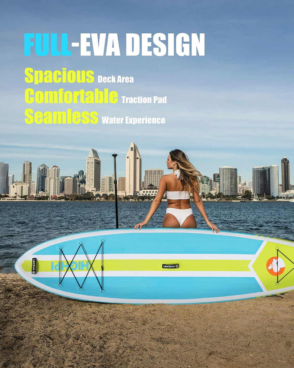 Inflatable Stand Up Paddle Board for Youth and Adults – Wide Sup with Premium Accessories, Blow Up Paddleboard for Surfing, Fishing, Yoga & More