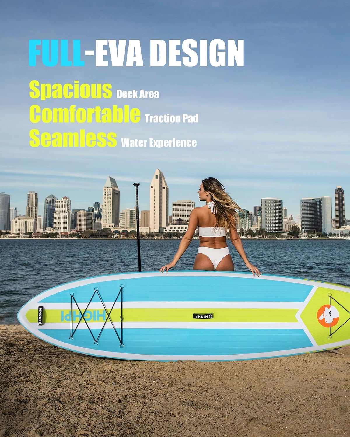 Inflatable Stand Up Paddle Board for Youth and Adults – Wide Sup with Premium Accessories, Blow Up Paddleboard for Surfing, Fishing, Yoga & More