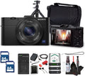 Sony RX100 II Digital Camera | Compact Premium Camera with 1' Sensor & Wi-Fi Bundle (DSC-RX100M2/B) + 2 x 64GB Card + Camera Bag + Battery Charger + 2 x Replacement for NP-BX1 + More (17 Items)