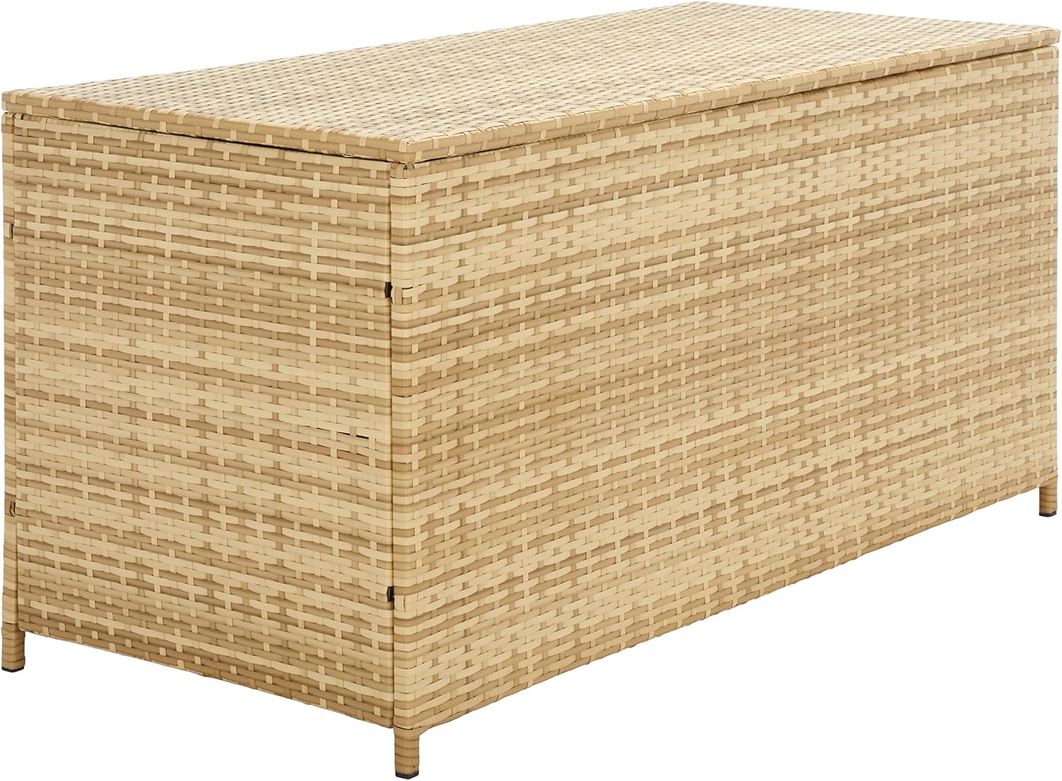 SAFAVIEH Outdoor Collection Oliveira Natural/White Cushion Box