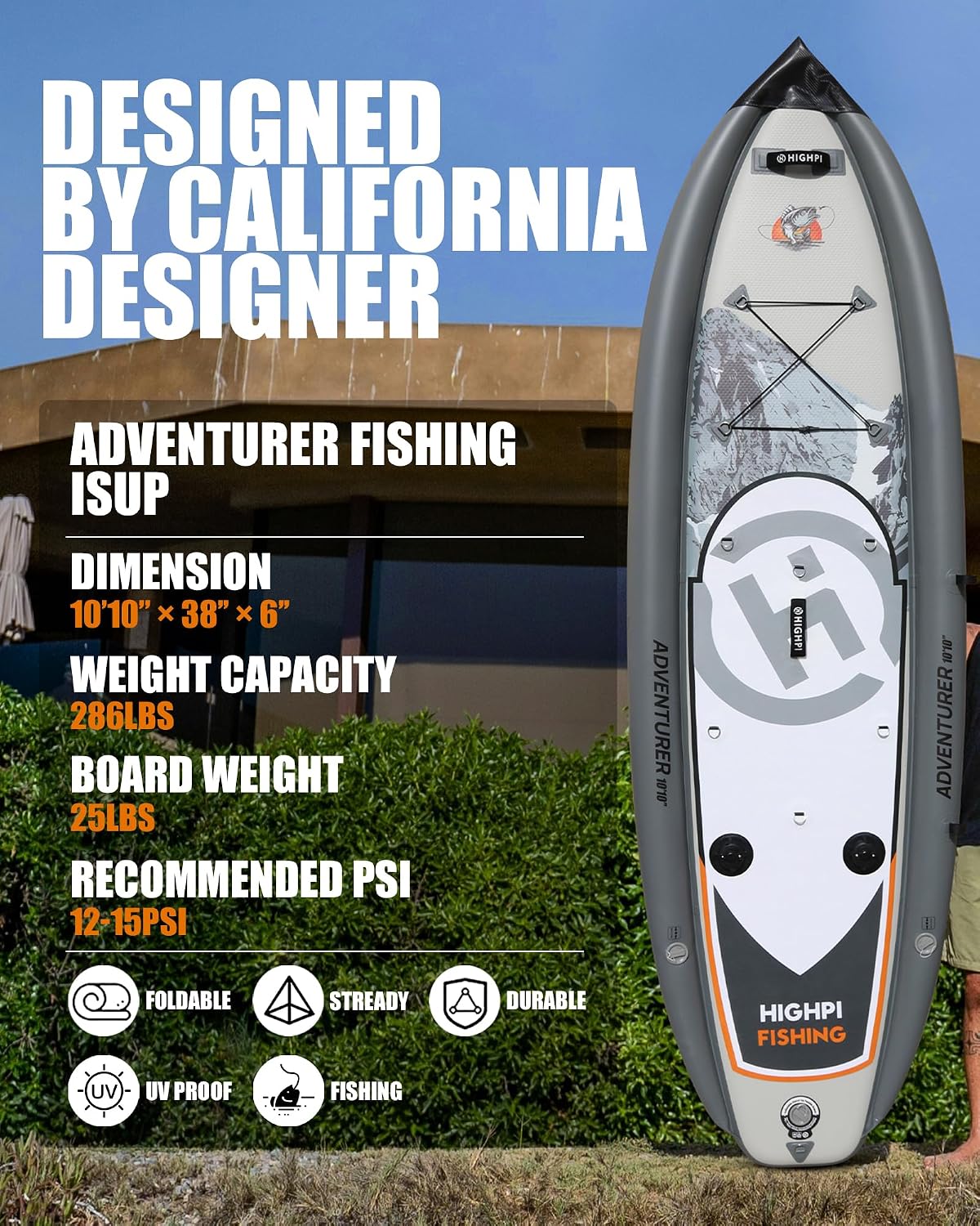 Inflatable Stand Up Paddle Board for Youth and Adults – Wide Sup with Premium Accessories, Blow Up Paddleboard for Surfing, Fishing, Yoga & More