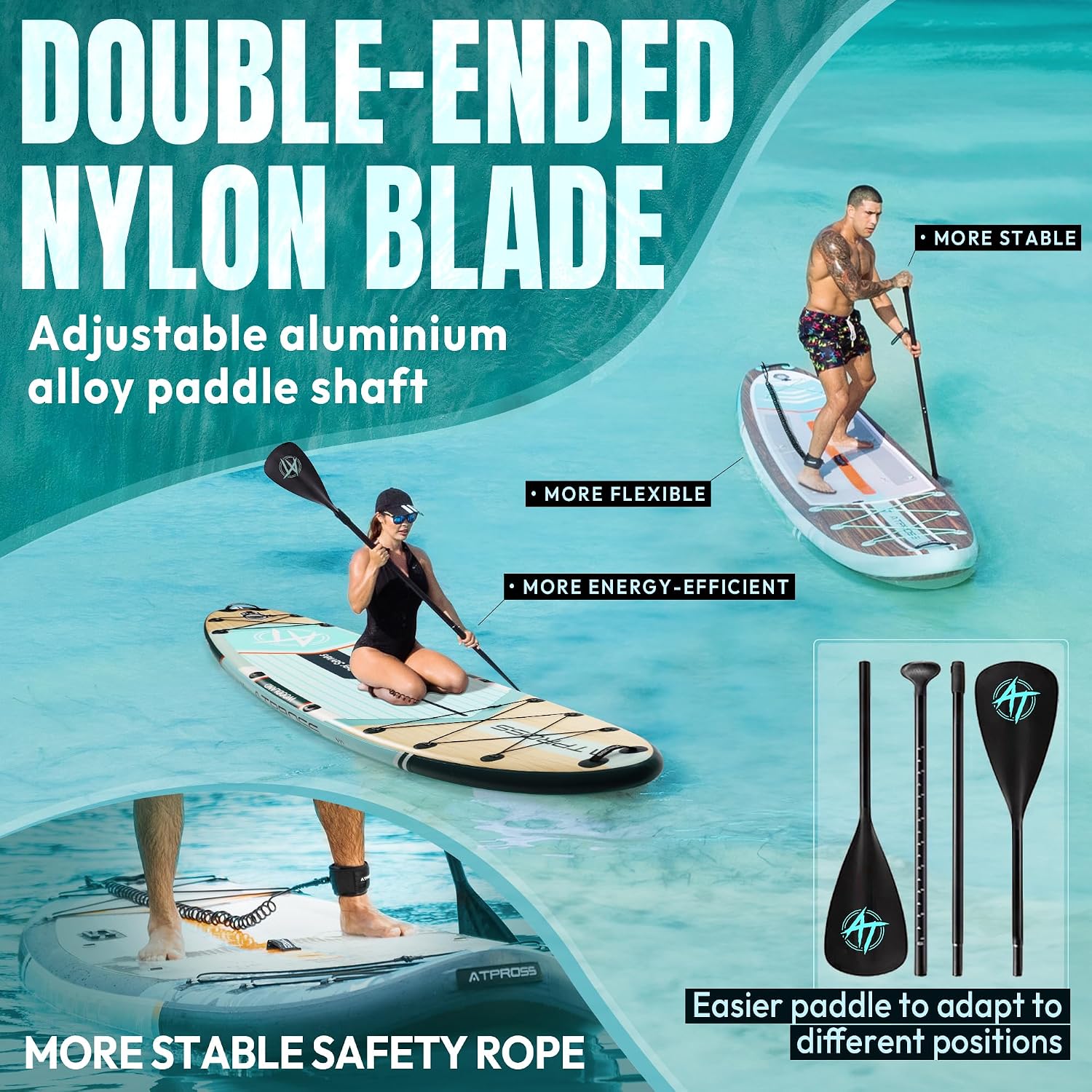 11'6'x35' Inflatable Paddle Board, 450lbs Extra Wide Stand Up Paddleboard for Adults with Premium SUP Accessories Kit & Backpack, Blow Up Kayak Non-Slip Stable Deck Boat for Yoga Fishing Surf