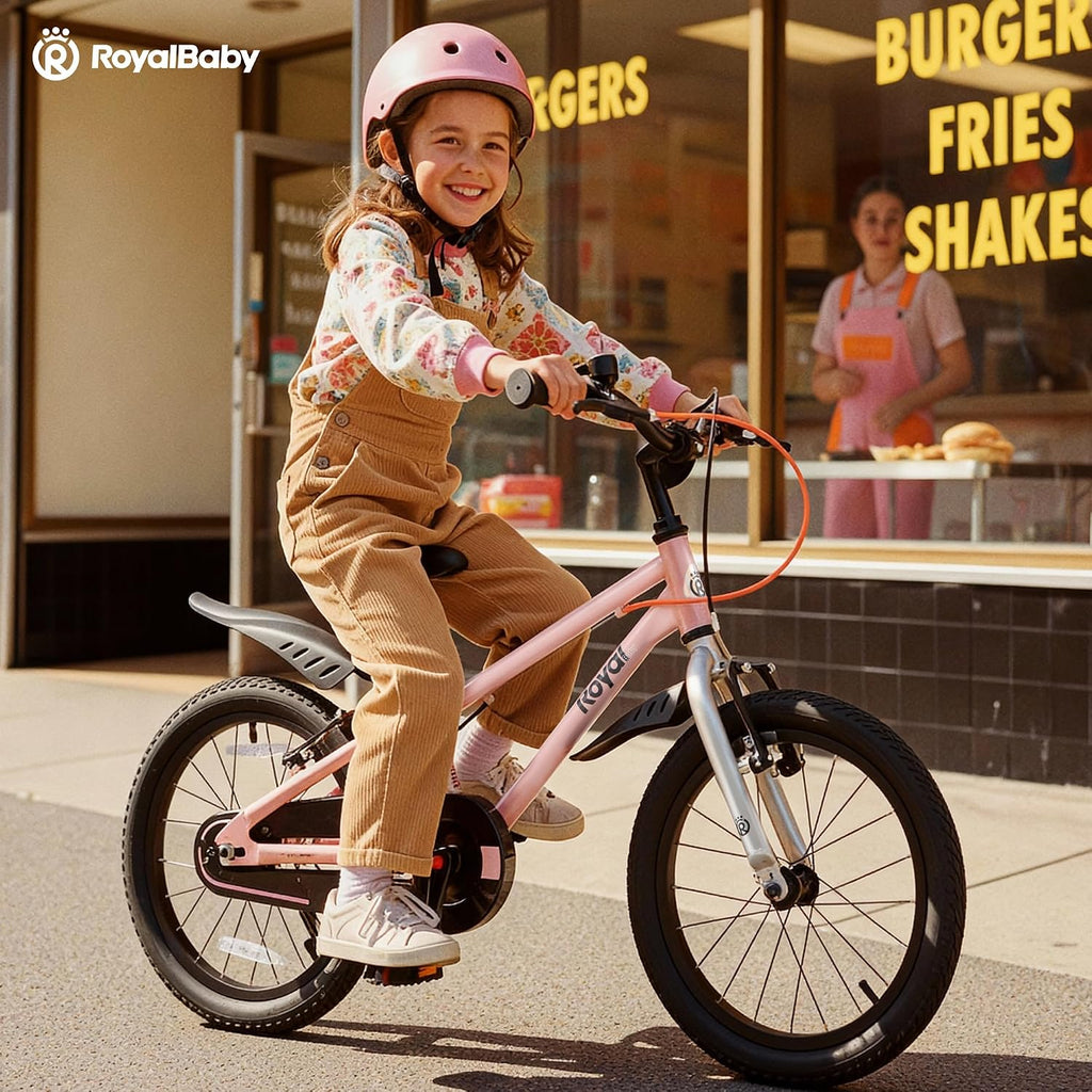 RoyalBaby EZ Fride Kids Bike 16 18 20 Inch, Lightweight Aluminum 2-in-1 Balance to Pedal Bike with One-Key Switch for Boys Girls Ages 4+