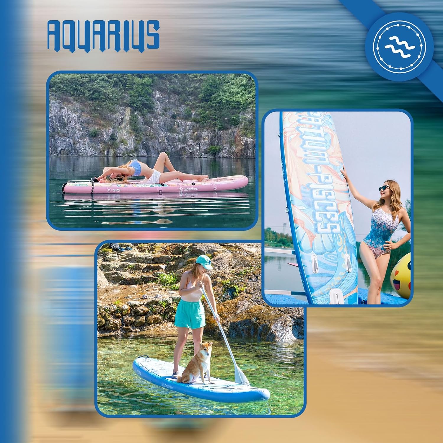 Spatium 11'5'x32' Magnetic Cup Holder Touring Paddle Board Stand Up Paddle Board for Adults,440lb Capacity SUP Board with Camera Mount for Youth & Adults of All Skill Levels