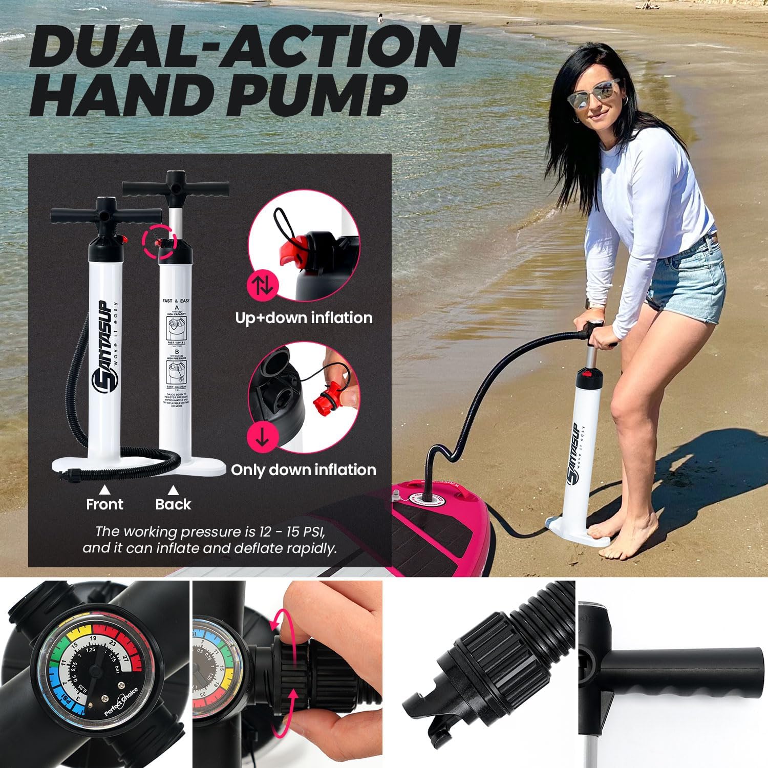 Inflatable Stand Up Paddle Board with SUP Accessories, Anti-Slip EVA Deck, 10'6'/11' Wide Stance Board, Sup Board for Adults & Youth of All Skill Levels Backpack
