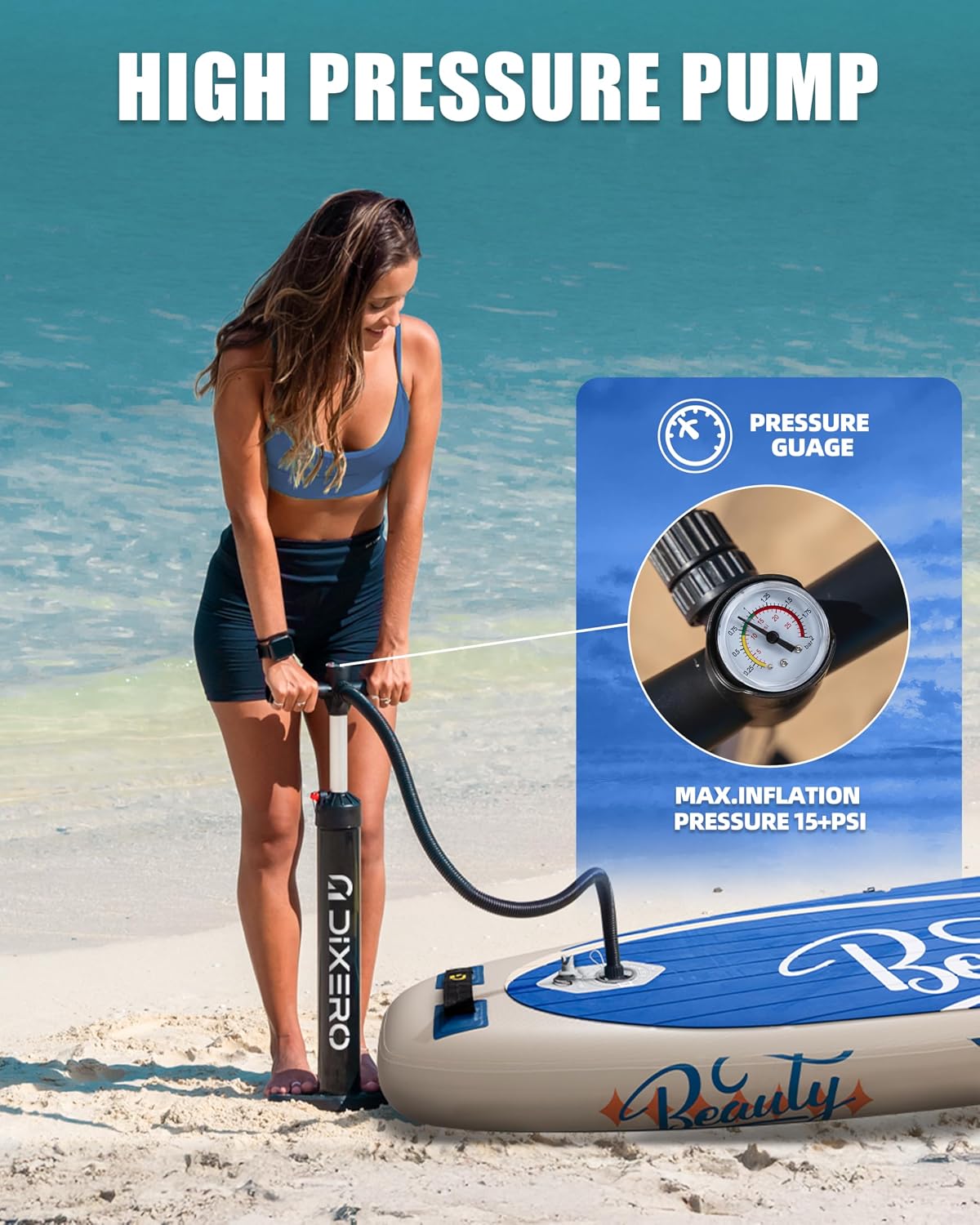 Inflatable Stand Up Paddle Board with SUP Accessories, 11'*33' Inflatable Paddle Boards for Adults & Youth of All Skill Levels