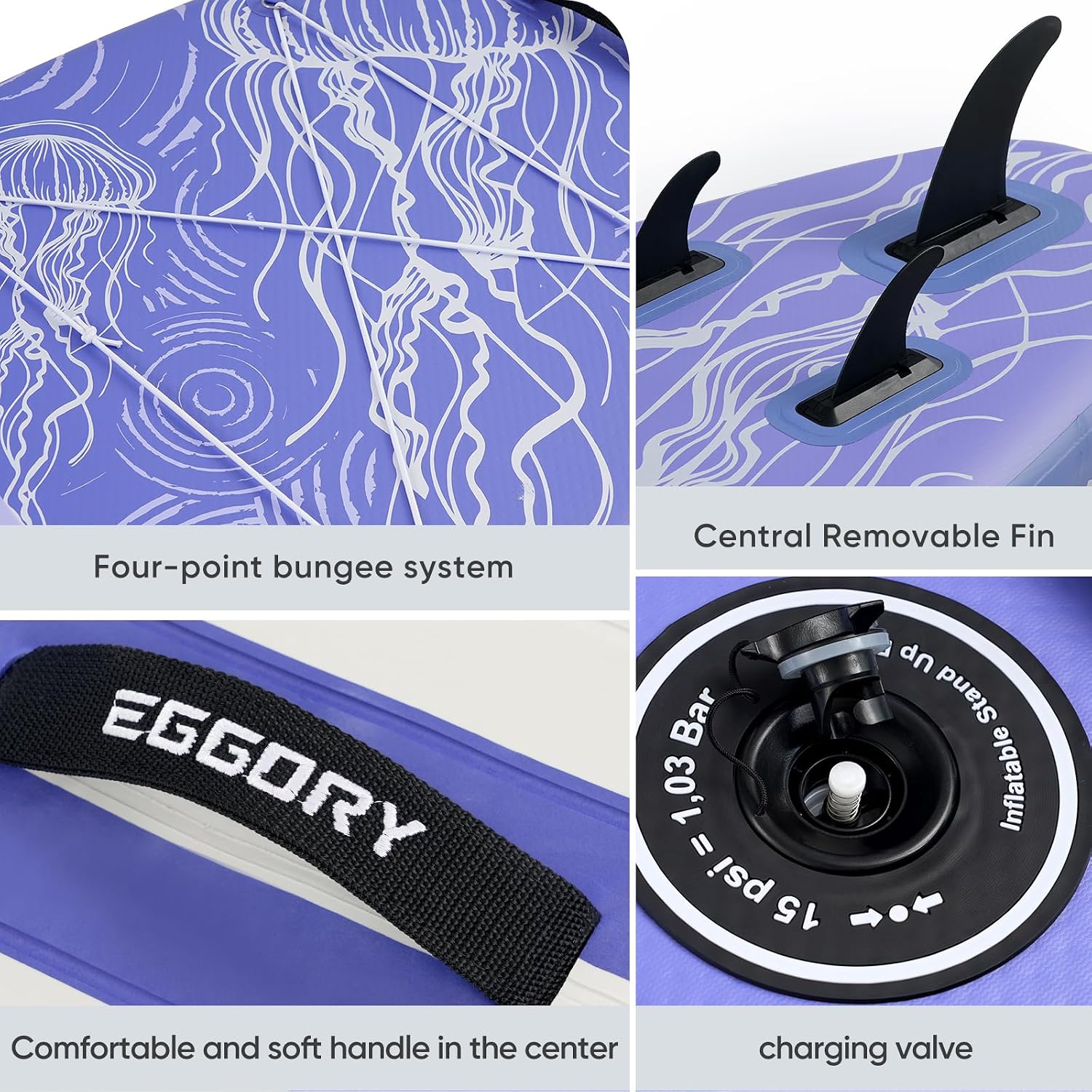 Inflatable Paddle Board,Stand Up Paddle Board Set, Extra Wide SUP Board with Removable Fin, Floating Paddle, Hand Pump, Waterproof Phone Pouch,Traveling Board