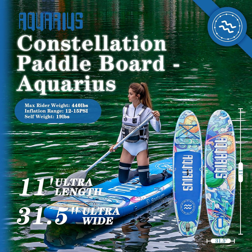 Spatium 11'5'x32' Magnetic Cup Holder Touring Paddle Board Stand Up Paddle Board for Adults,440lb Capacity SUP Board with Camera Mount for Youth & Adults of All Skill Levels