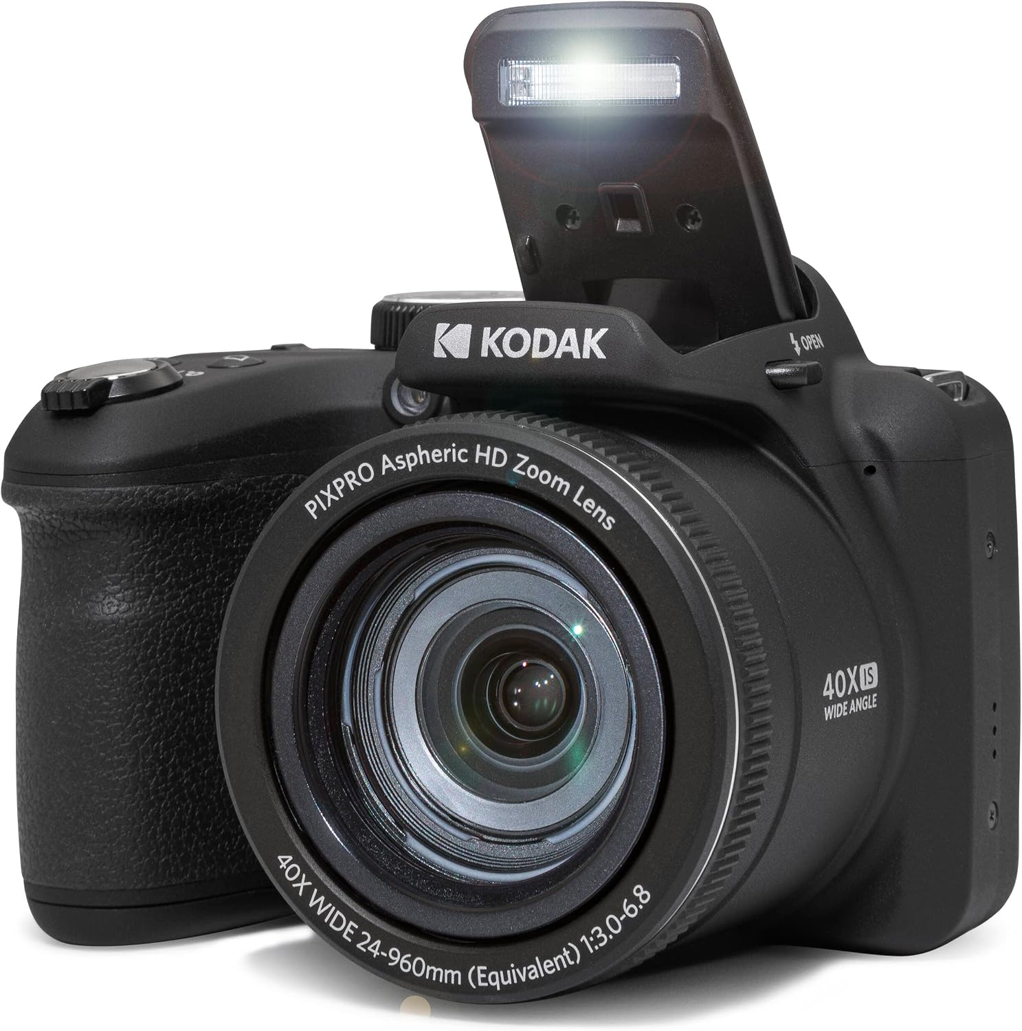 Kodak PIXPRO AZ405 Digital Camera Black, Point & Shoot Camera Case, 32GB SD Memory Card, Rechargeable Batteries & Charger, USB Card Reader, Table Tripod, Accessories