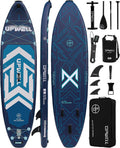 UPWELL 11'6'×35' Extra Wide Inflatable Paddle Board, Stand Up Paddle Board for Youth & Adults, Stable Design, Premium SUP Accessories, 120L Backpack, 10L Dry Bag, Paddle, Leash, Hand Pump, US Fins