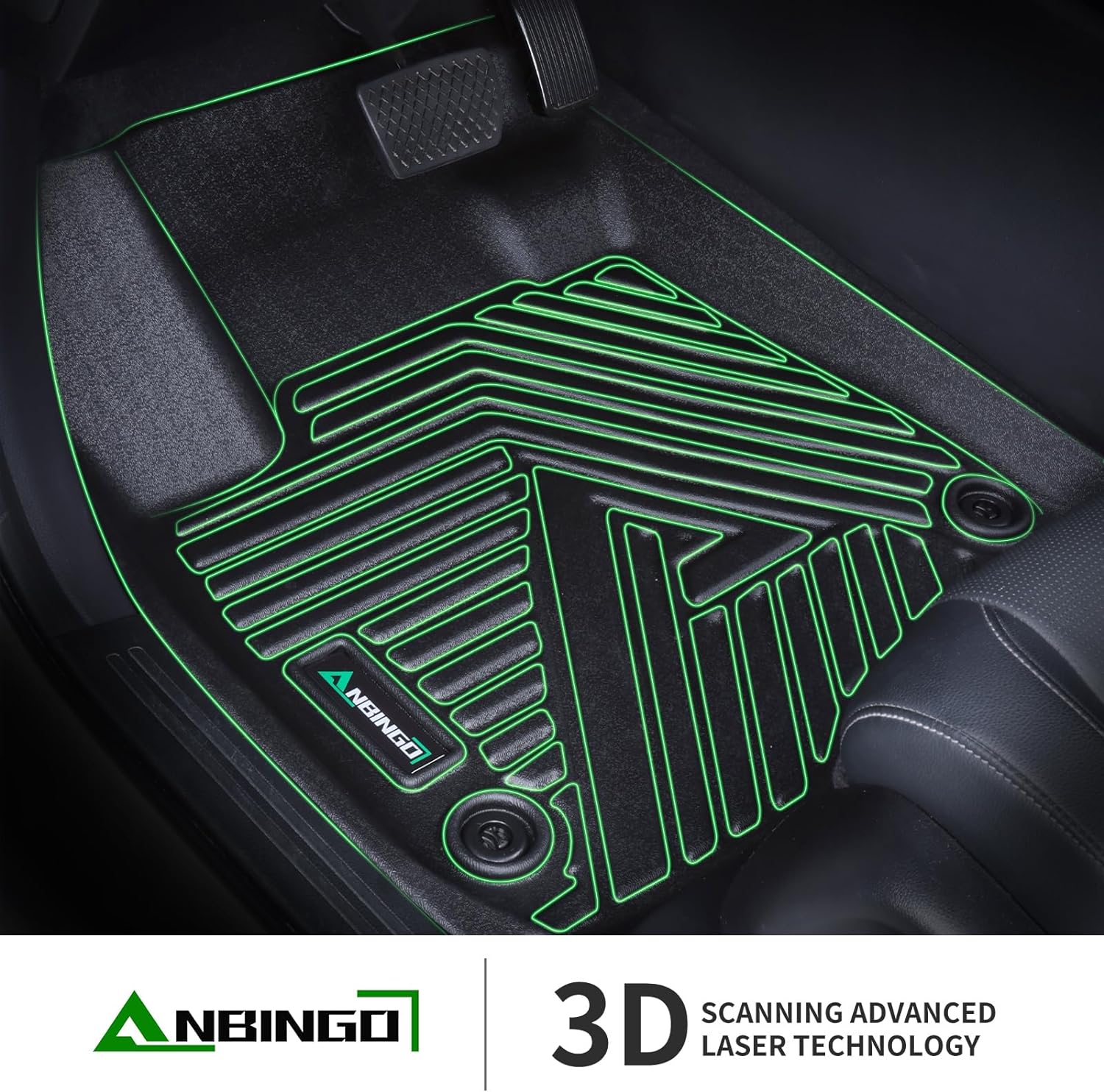 ANBINGO® Floor Mats & Cargo Liner for 2023 2024 2025 2026 CRV (Not Hybrid) for CR-V LX/EX/EX-L, All Weather Protection TPE Automotive Floor Liners (Cargo Tray in Lowest Position)