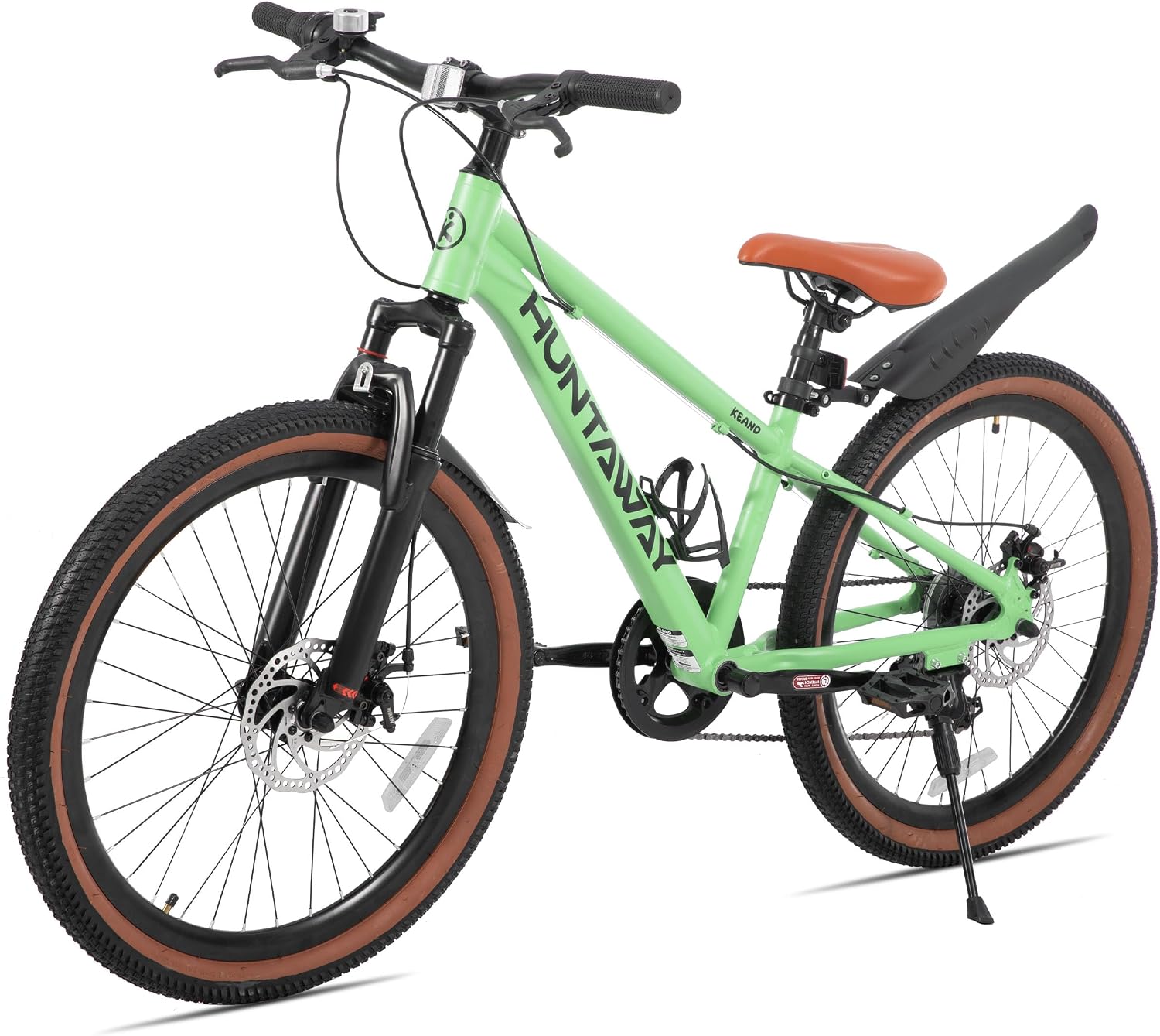 KEANO Huntaway 20 24 Inch Kids Bike for Boys & Girls Ages 7-12 Years Hardtail Mountain Bike for Kids with Aluminum Frame and 7-Speed Drivetrain Children Bicycle