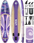 11'*33'/34' Inflatable Stand Up Paddle Board for Beginners,400/420lbs Capacity, Anti-Slip EVA Deck, Includes Adjustable Paddle, Pump, Backpack & SUP Accessories for Surfing, Fishing, Yoga & More