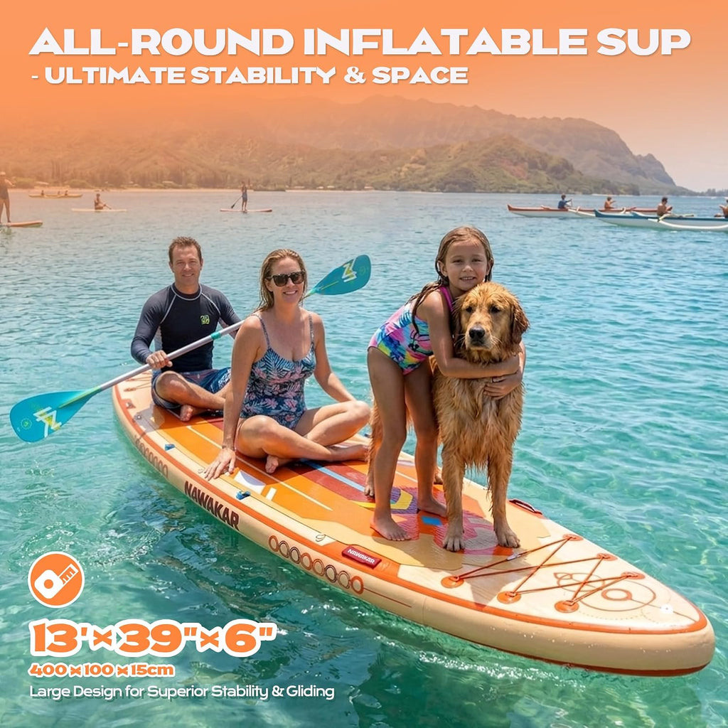 FunWater Inflatable Stand Up Paddle Board 10'6'/11'/11'6' Paddle Board for Adults & Youth, Paddleboards Inflatable with Premium SUP Accessories, Wide Stable, Non-Slip Comfort Deck