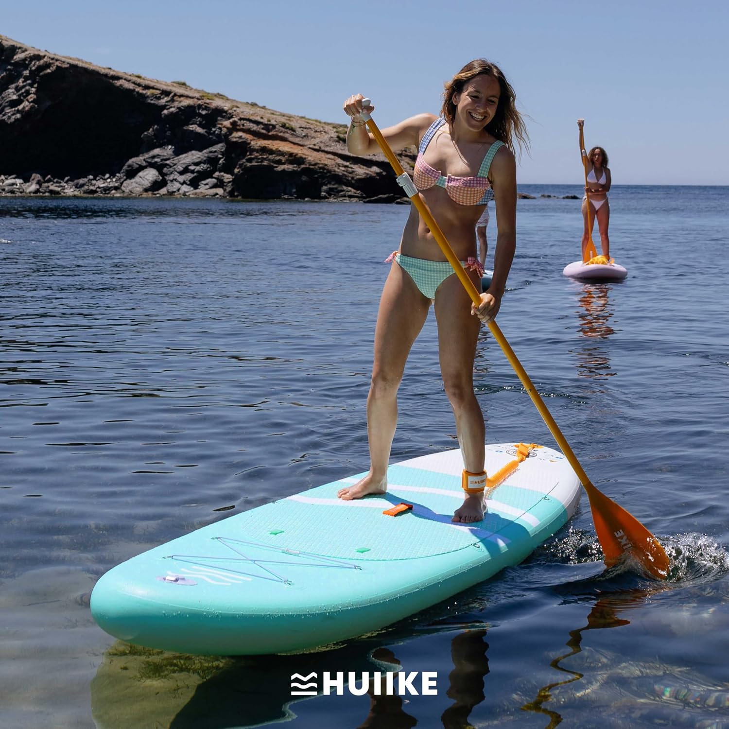 HUIIKE Inflatable Paddle Board for Adults with Accessories Included, Oar, Fins, Pump. Stand Up Paddleboard Great Stability and Resistance. 10' x 33' x 5.9', Maximum Load 286 lb