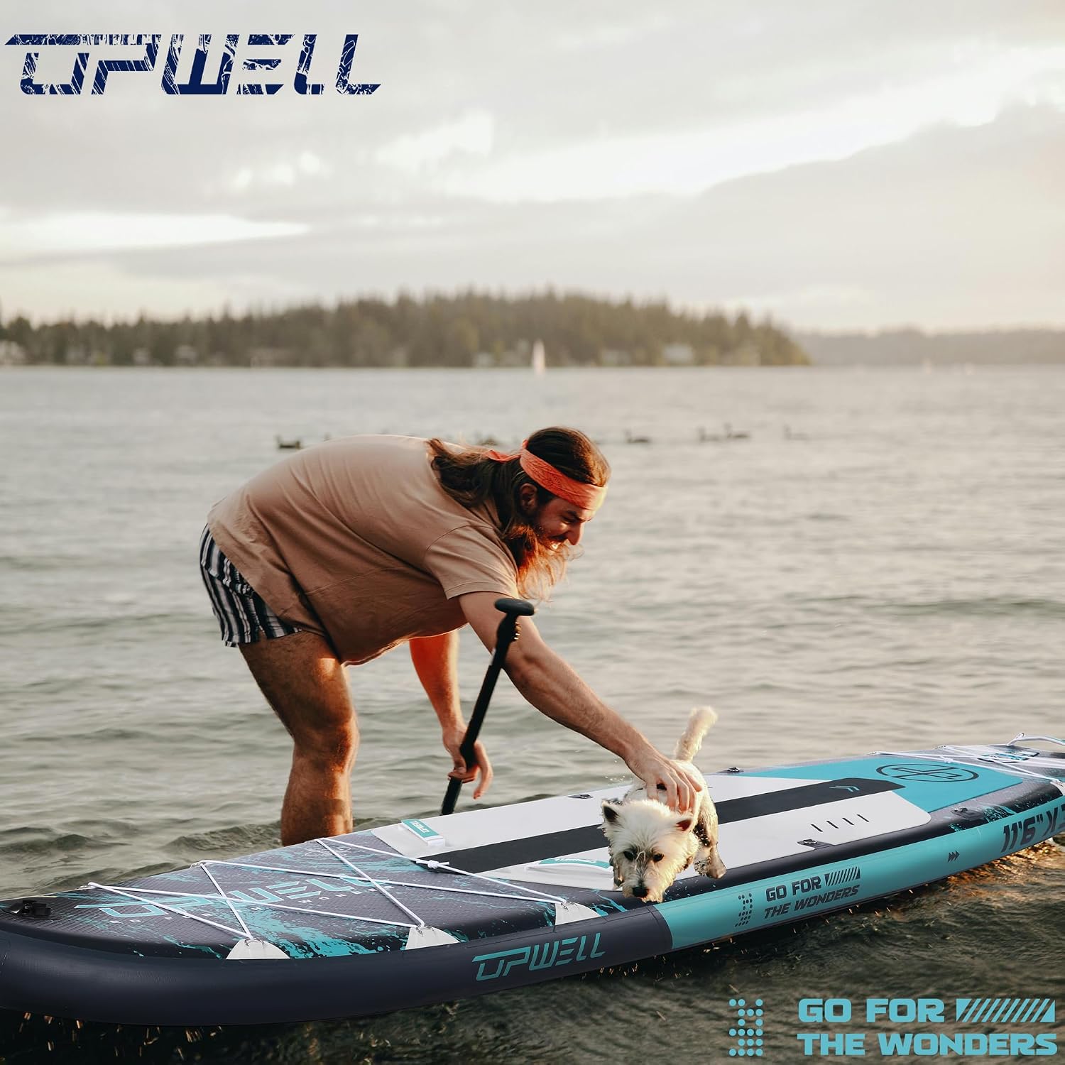 UPWELL 10'6'/11'/11'6' Inflatable Paddle Board, Stand Up Paddlboard for Youth & Adults, Stable Design, Premium SUP Accessories, Backpack, Leash, Hand Pump, Fins