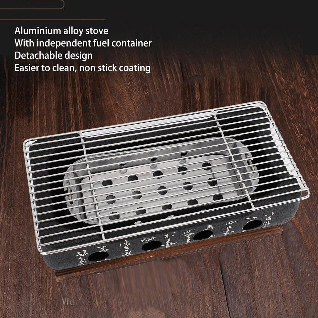 Ultra-Lightweight Japanese- Portable Charcoal Grill Stove – -Heat Aluminum Alloy BBQ Base for Camping, Picnics & Outdoor Cooking