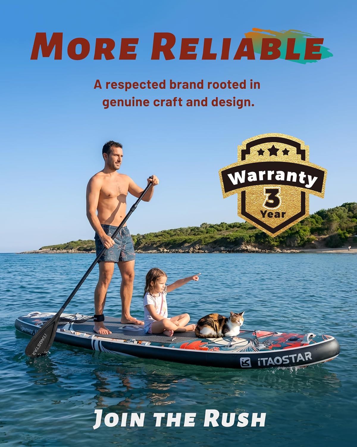 iTAOSTAR Novelty 11'6' x 35' Inflatable Stand Up Paddle Board with Seat- Stable SUP Board for Adults - Portable Paddleboard for Yoga, Surfing, Fishing - Includes Full Accessories Kit