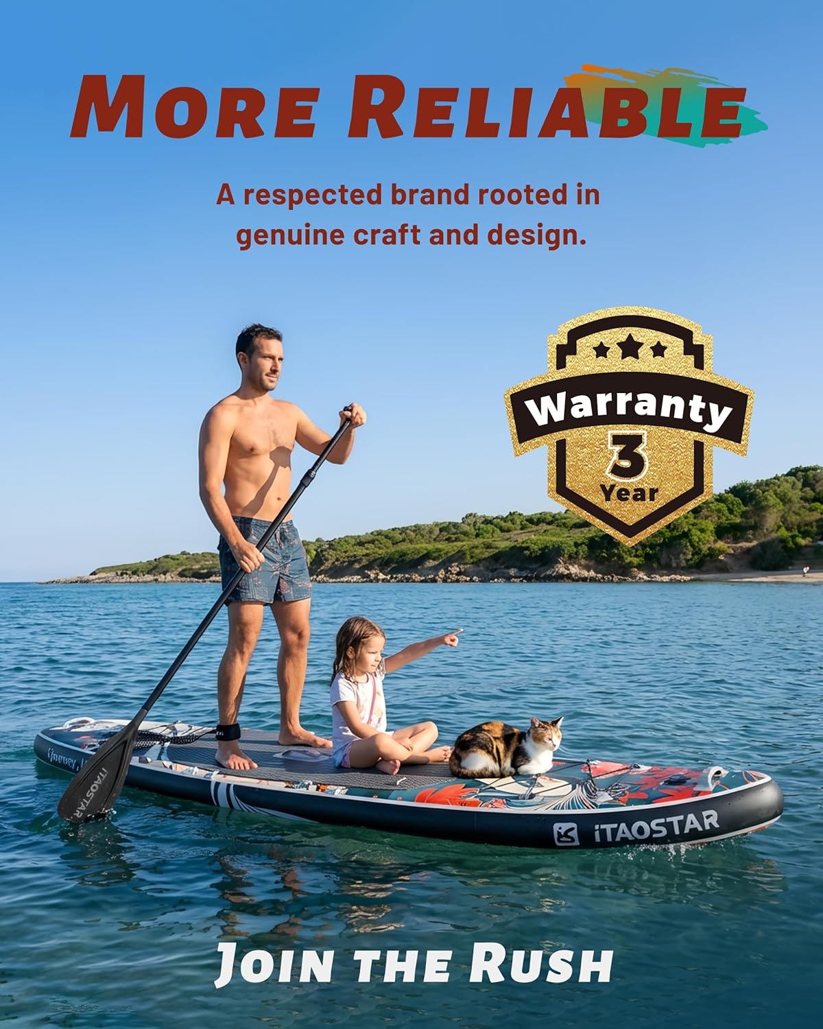 iTAOSTAR Novelty 11'6' x 35' Inflatable Stand Up Paddle Board with Seat- Stable SUP Board for Adults - Portable Paddleboard for Yoga, Surfing, Fishing - Includes Full Accessories Kit