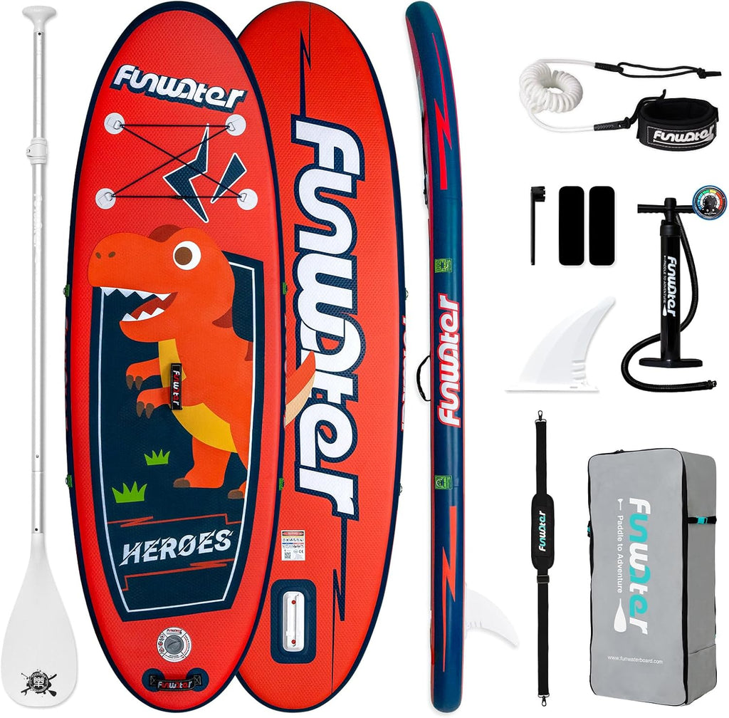 FunWater Inflatable Stand Up Paddle Board with Premium SUP Paddleboard Accessories, Anti-Slip EVA Deck, 11'6''/11'/10'6'' Paddle Boards for Adults & Youth of All Skill Levels