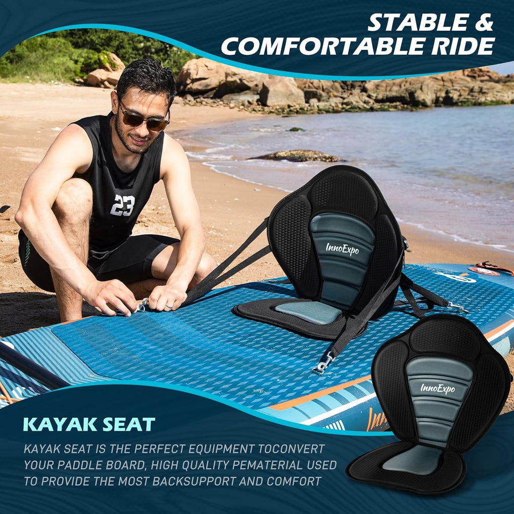 InnoExpo 11' Inflatable Stand Up Paddle Boards with Premium Accessories, Wide Stable SUP Paddle Board Design, Non-Slip Comfort Deck for Youth & Adults