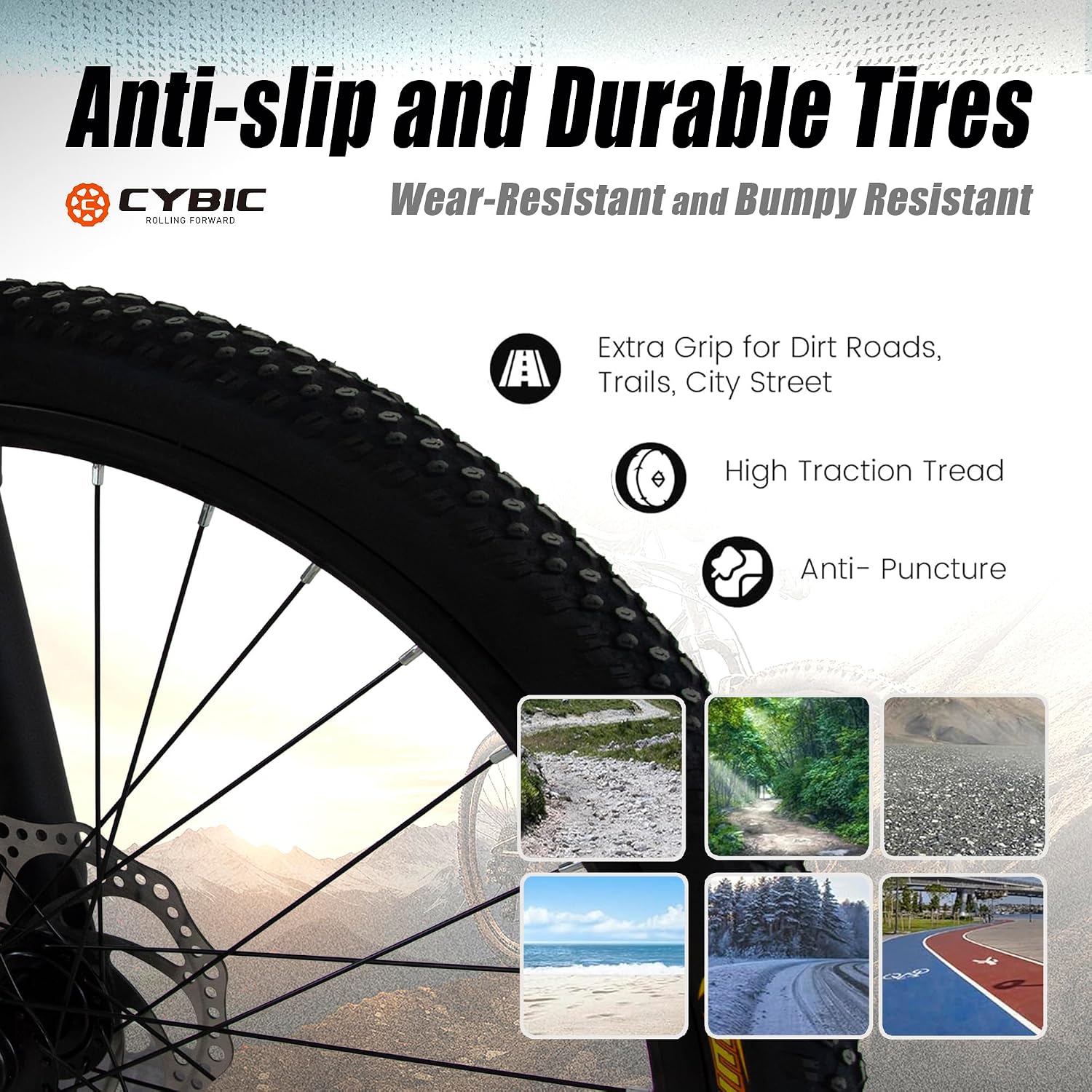 CYBIC Mountain Bike with 21-Speed, 26 Inch Aluminum Frame, Dual Disc Brake Mens and Womens Mountain Bike, Lightweight Cycling Bicycle, MTB Bicycle for Adults