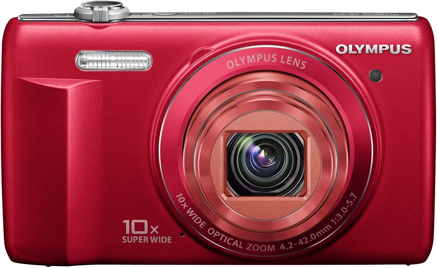 OM SYSTEM OLYMPUS VR-340 Red 16MP Digital Camera with 10x Optical Zoom (Red)