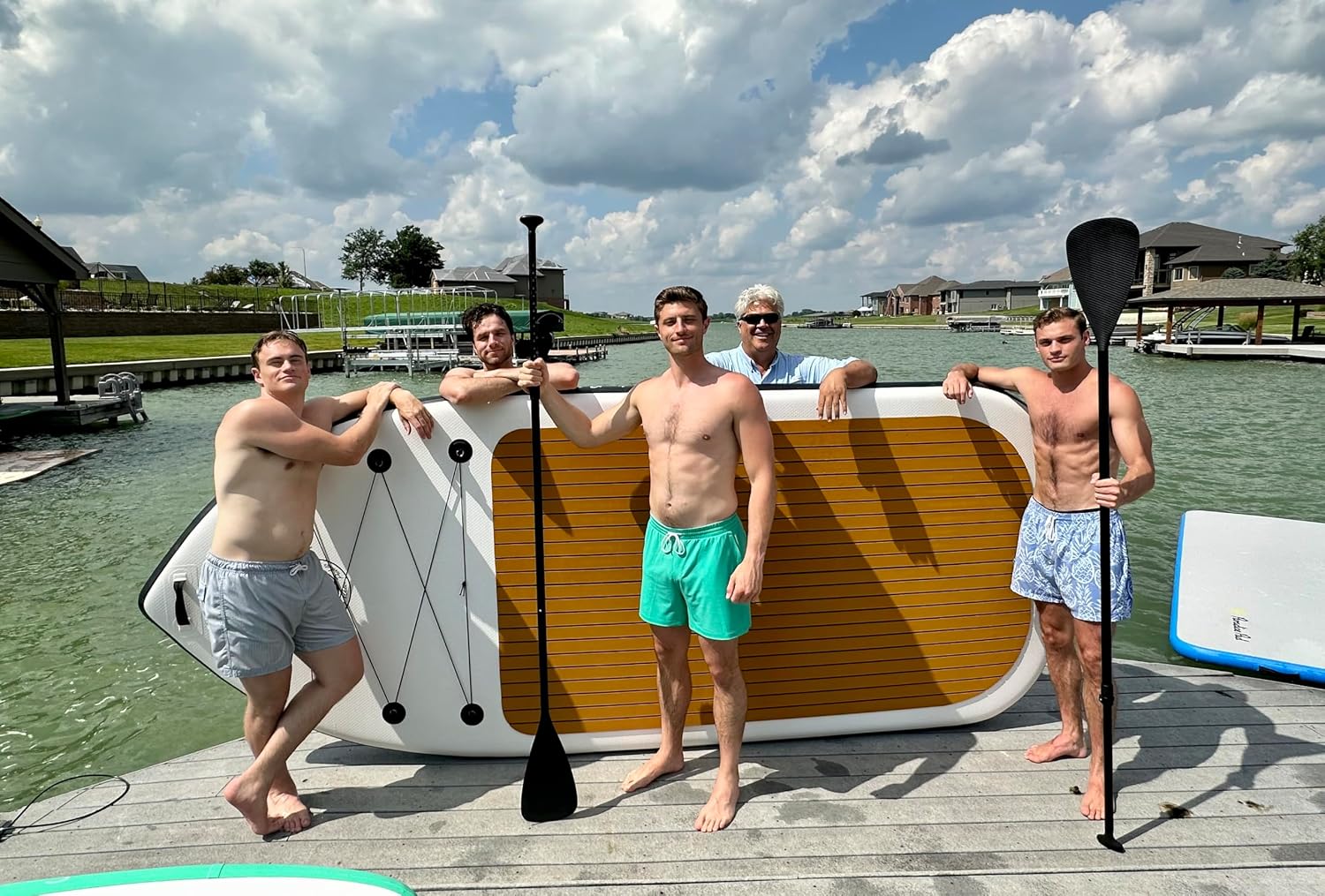 Multi Person Inflatable Paddle Board I Family Paddle Board I Giant Sup | Premium Multi Person Sup I Paradise Pad 12'x5'