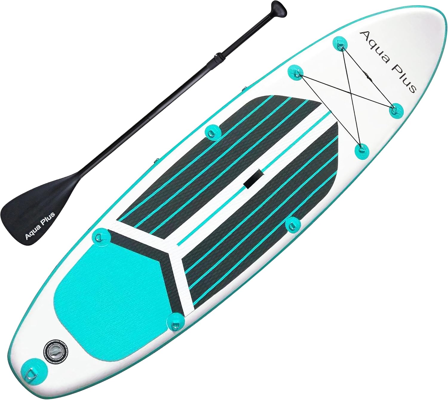 Aqua Plus 6inches Thick Inflatable SUP for All Skill Levels Stand Up Paddle Board,Paddle,Pump,ISUP Travel Backpack, Leash,Shoulder Strap,Youth,Adult Inflatable Paddle Board