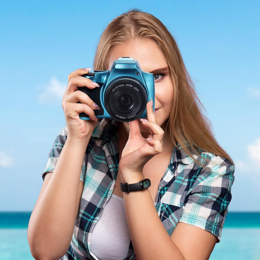 4K Digital Camera with 64 MP, 10x Optical Zoom, 3.0' LCD Display, LED Flash, Auto Focus, Macro Mode, 4K Video Recording, Memory Included, Photography and Vlog Camera
