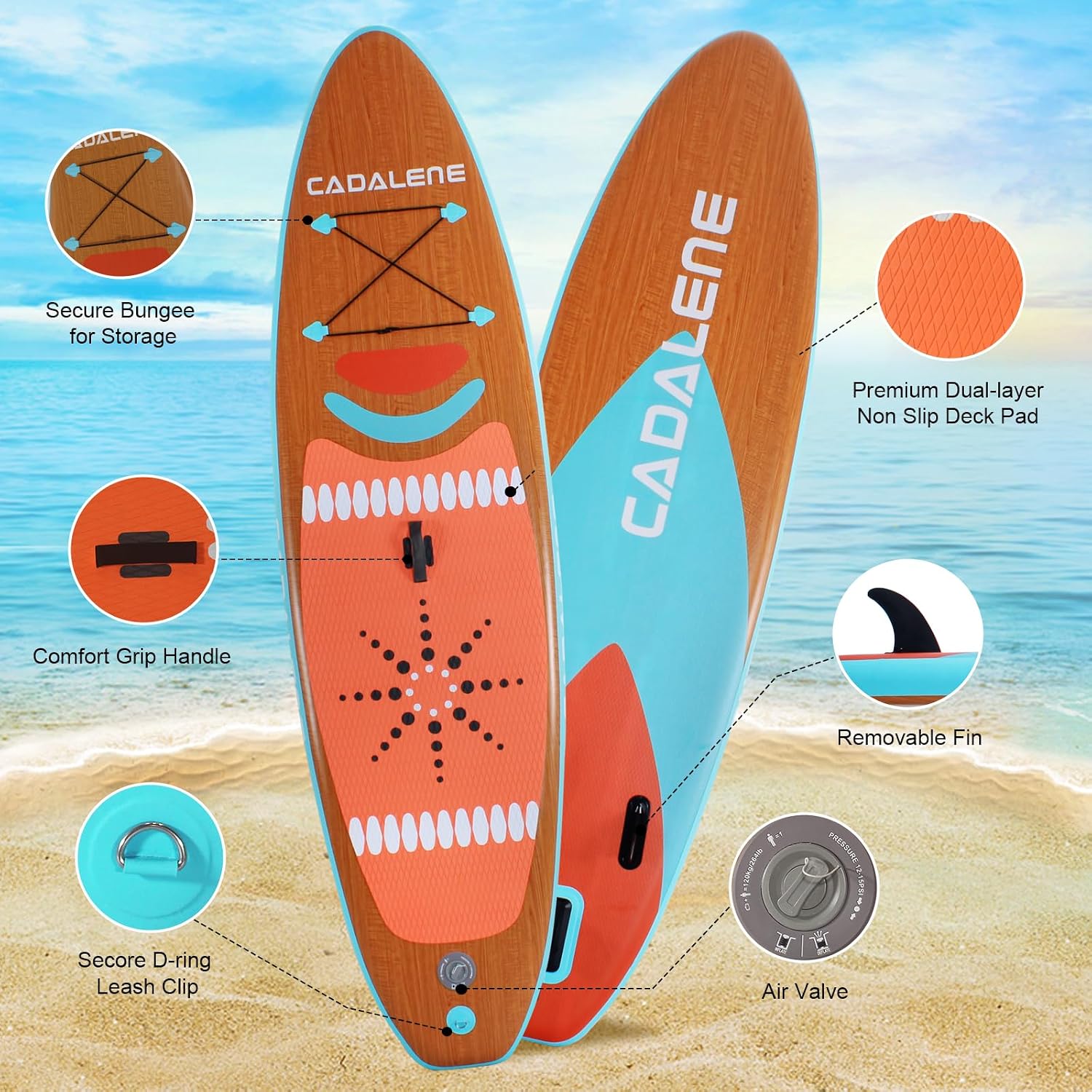 Inflatable Stand Up Paddle Board with SUP Accessories, Anti-Slip EVA Deck, Family-Friendly SUP Boards for Adults & Youth of All Skill Levels, Versatile Yoga Paddle Board