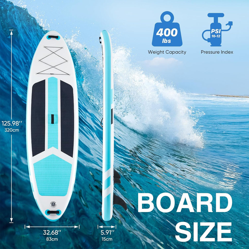 Sweetcrispy Inflatable Stand Up Paddle Board with Premium SUP Paddleboard Accessories,2-in-1 Paddle,Wide Stable Design,Non-Slip Comfort Deck for Adults & Youth of All Skill Levels