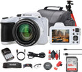 Kodak Pixpro AZ405 Digital Camera in White (AZ405WH) Bundle Including: 128 GB Memory Card, Rechargeable Batteries, Case, Flexible Tripod, Neck Strap, Lens Caps, Full Cleaning Kit, More Accessories