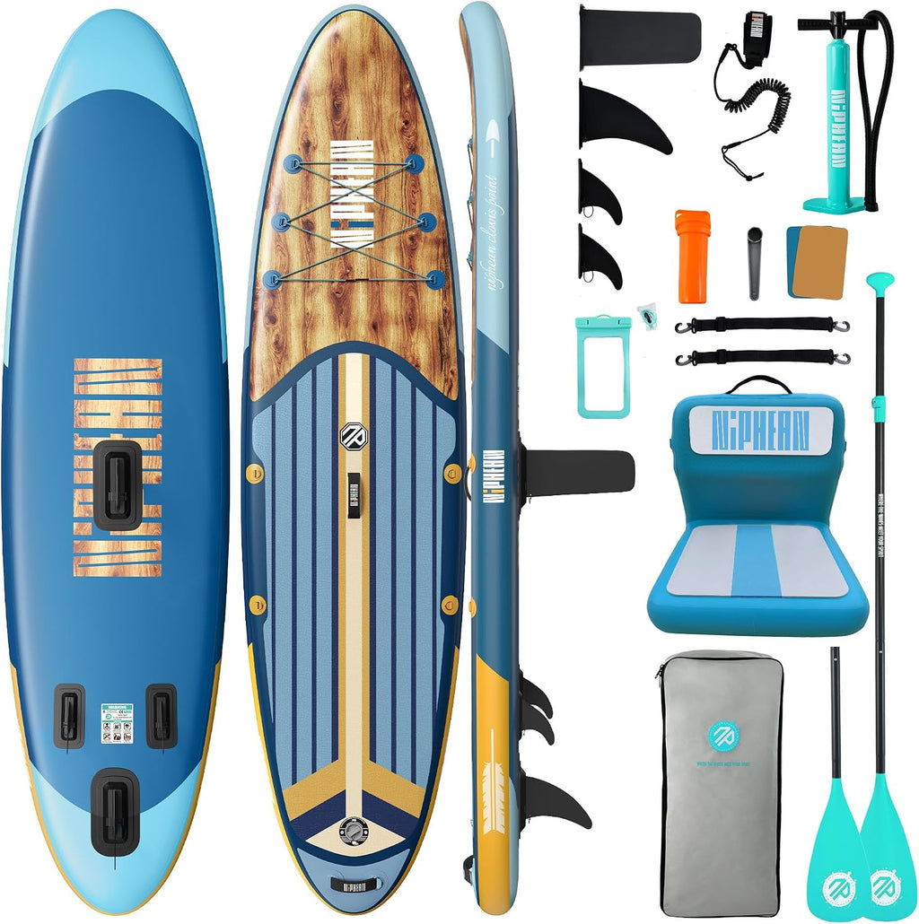 Niphean Inflatable Stand Up Paddle Board with SUP Accessories, Anti-Slip EVA Deck, 10'6'' Inflatable Paddle Boards for Adults & Youth of All Skill Levels