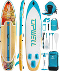UPWELL 11'6'/11'2'/11'/10'8'/10'6'/10'2' Inflatable Stand Up Paddle Board with sup Accessories Including Backpack, Repairing Kits, Non-Slip Deck, Leash, 3 Fins, Paddle and Hand Pump