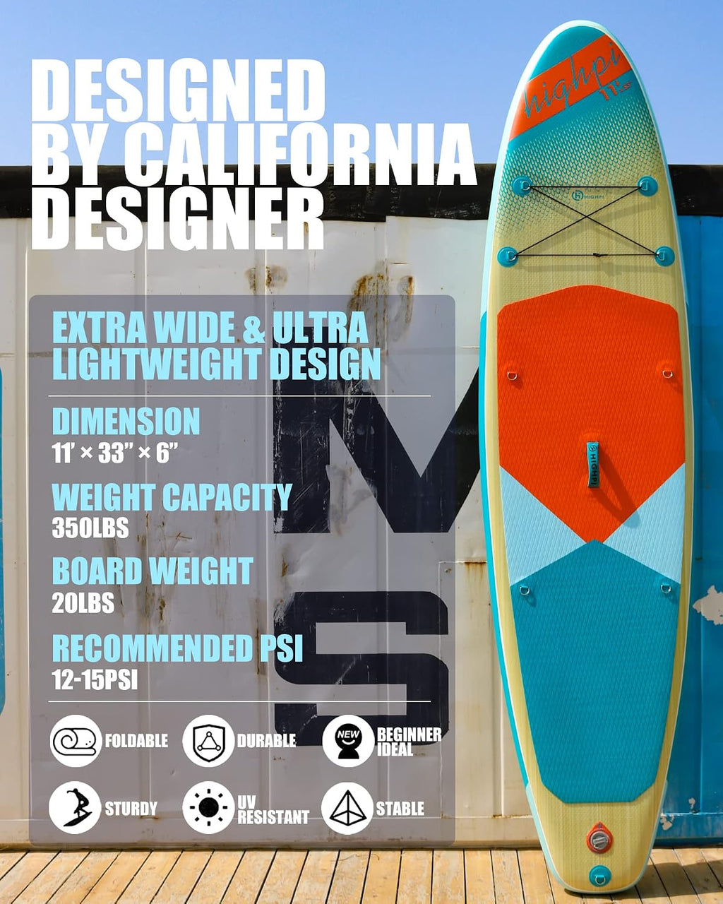 Inflatable Stand Up Paddle Board for Youth and Adults – Wide Sup with Premium Accessories, Blow Up Paddleboard for Surfing, Fishing, Yoga & More