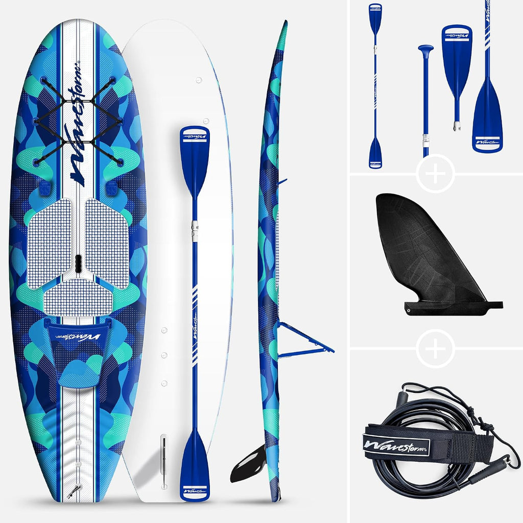 WAVESTORM 9ft6 SUP Kayak Hybrid Stand Up Paddleboard Foam Soft Top SUP for Adults and Kids of All Levels of Paddling Kayak,Blue