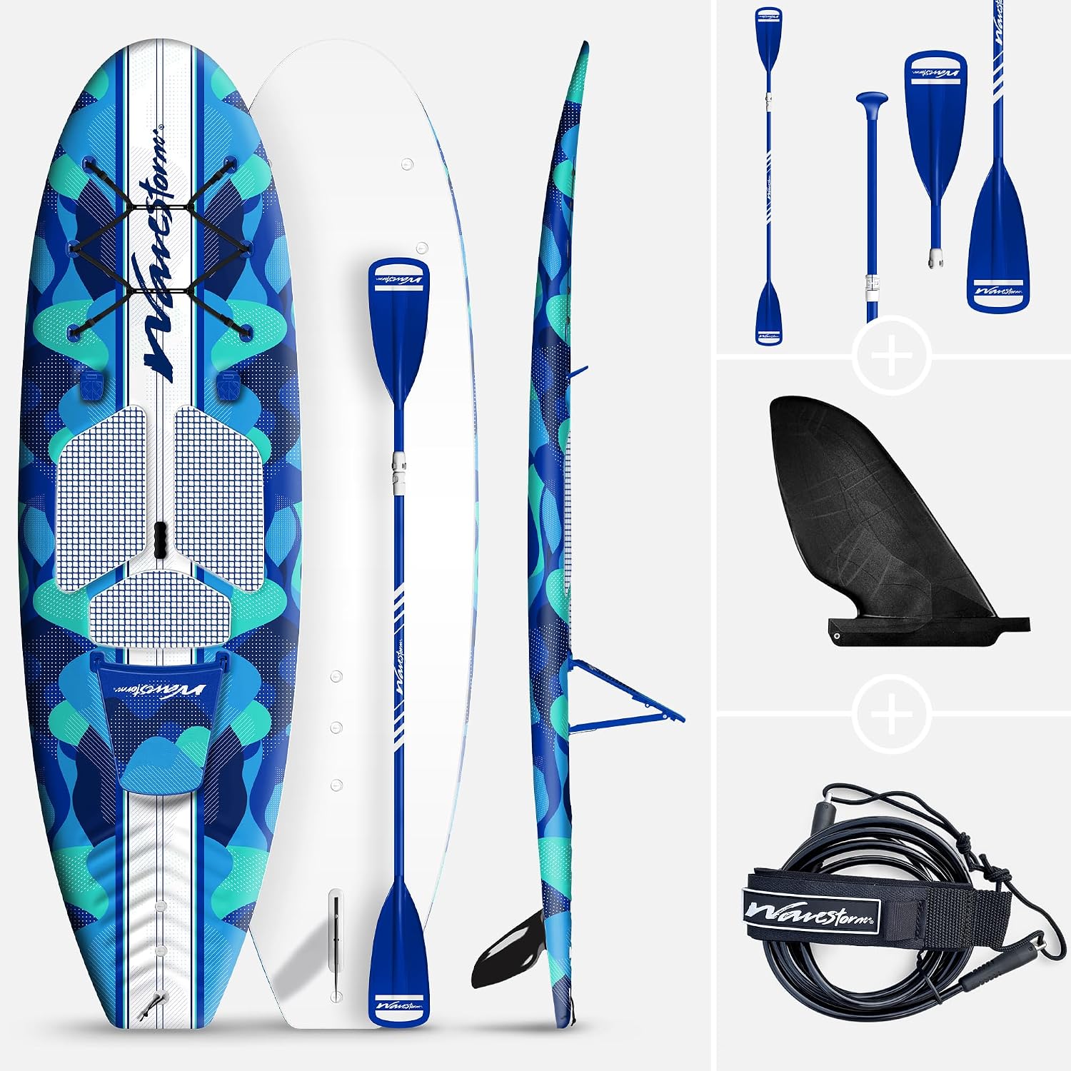 WAVESTORM 9ft6 SUP Kayak Hybrid Stand Up Paddleboard Foam Soft Top SUP for Adults and Kids of All Levels of Paddling Kayak,Blue