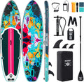 10'6'' Inflatable Stand Up Paddle Board (SUP) for Adults and Youth with Non-Slip Deck – Complete Accessories Kit, for Fishing, Yoga, Fitness & Family Fun