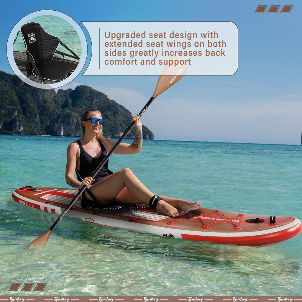 TIGERXBANG Paddle Board, 10.8' Stand Up Paddle Board with Premium Complete Inflatable SUP Accessories, Extra Wide Paddleboards for Adults & Kids-Pandora Collection