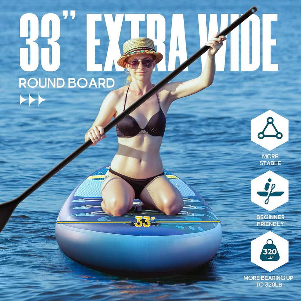 Paddle Boards for Adults, 10'6'/11'/11'6' Inflatable Paddle Board, Super Non Slip Eva, Stand Up Paddle Board with Removable Fins, Adjustable Paddle, Pump, Shoulder Strap, Leash, Standing Boat