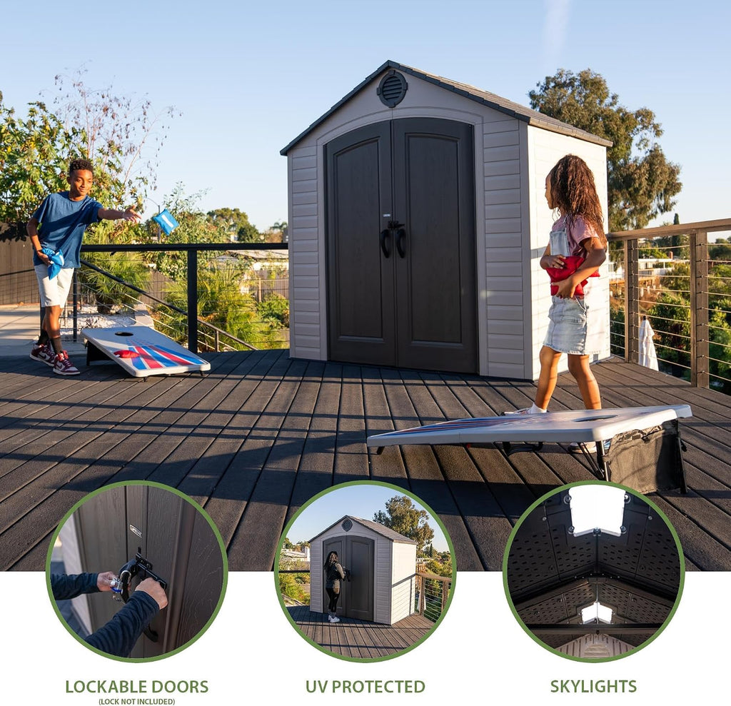 Lifetime Outdoor Storage Shed, 8 x 5 Foot