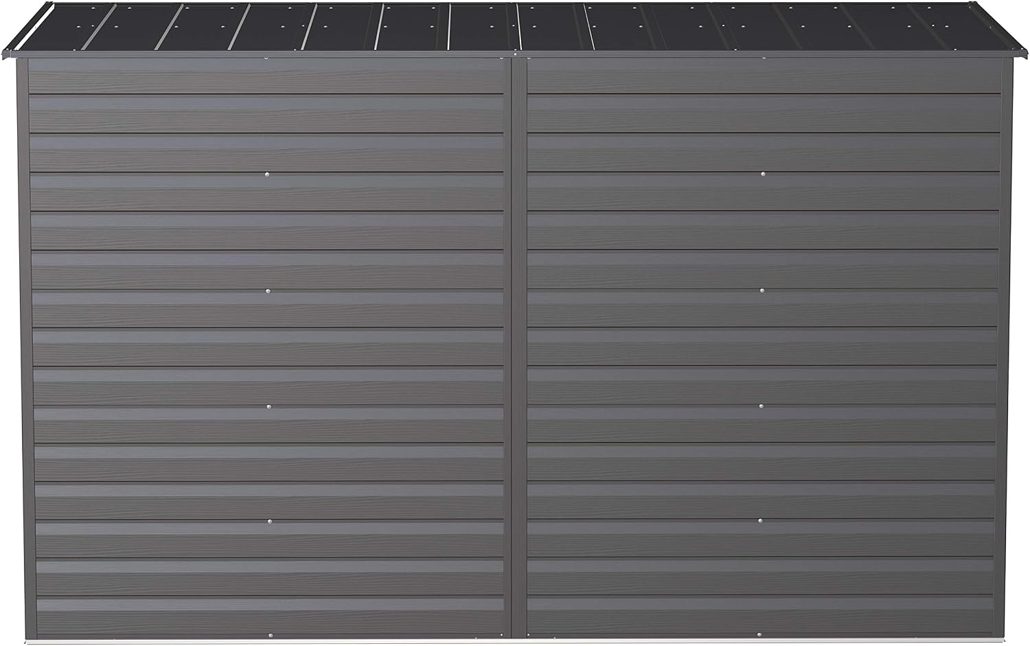 Arrow Select 10' x 4' Outdoor Lockable Steel Storage Shed Building, Charcoal