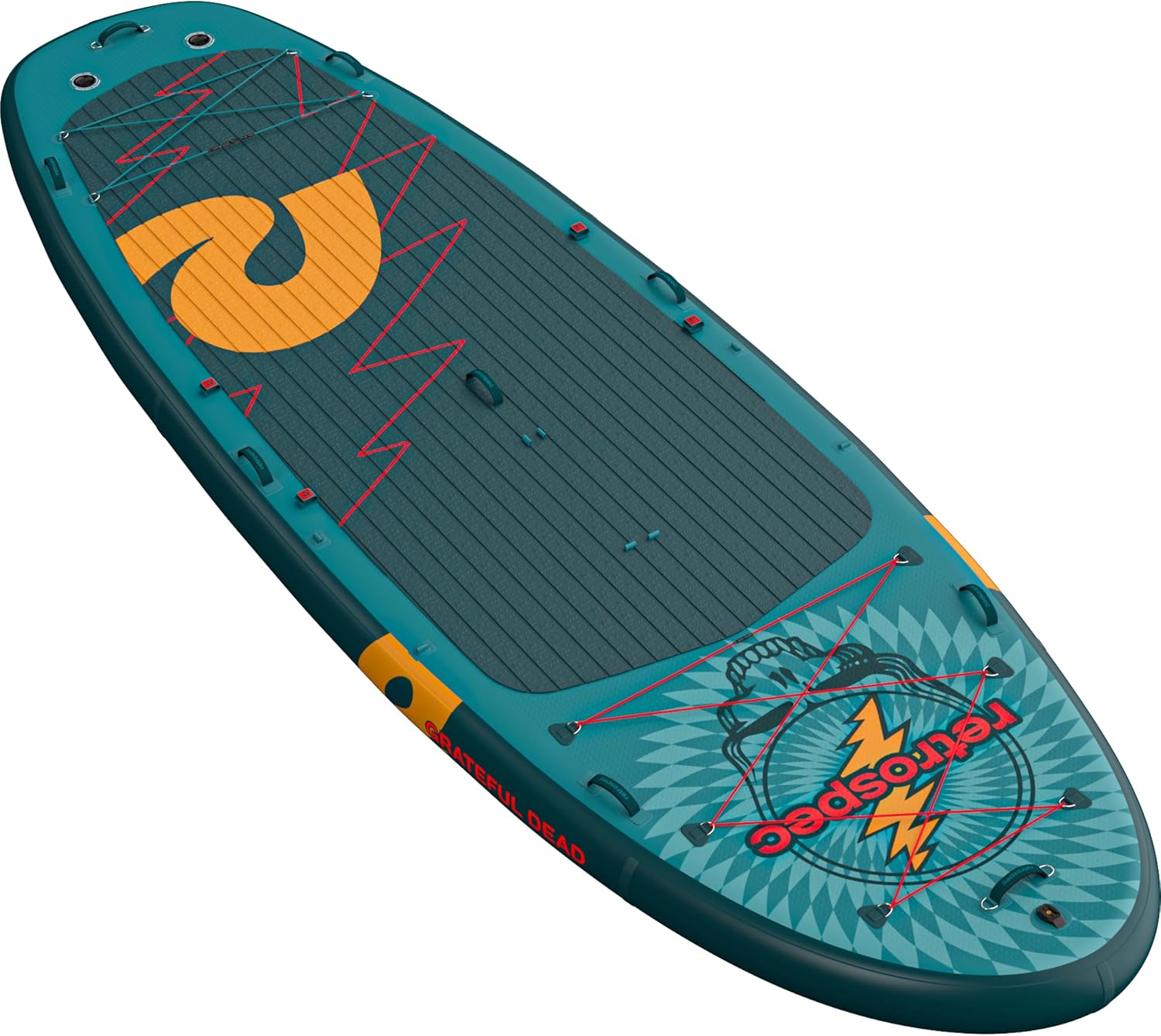 Retrospec Weekender Crew Inflatable Paddle Board - 12ft & 15ft XL Multi-Person iSUP with 400 & 1050lb Capacity & No-Slip Deck - Includes 2 Paddles & Accessories