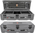 SRX-110 Overlanding Cargo Case – 110L Waterproof Storage Box for Camping, Off-Road & Truck Bed Gear – Heavy-Duty Lockable Storage with Gas Strut Lid, Stackable Design & Interior Organizer Tray (Gray)