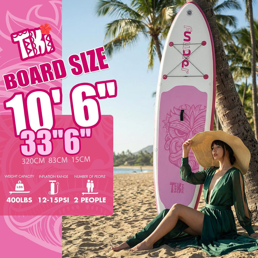 FunWater Inflatable Ultra-Light Stand Up Paddle Board for All Skill Levels with Premium SUP Paddleboard Accessories,Non-Slip Comfort Deck for Youth & Adults