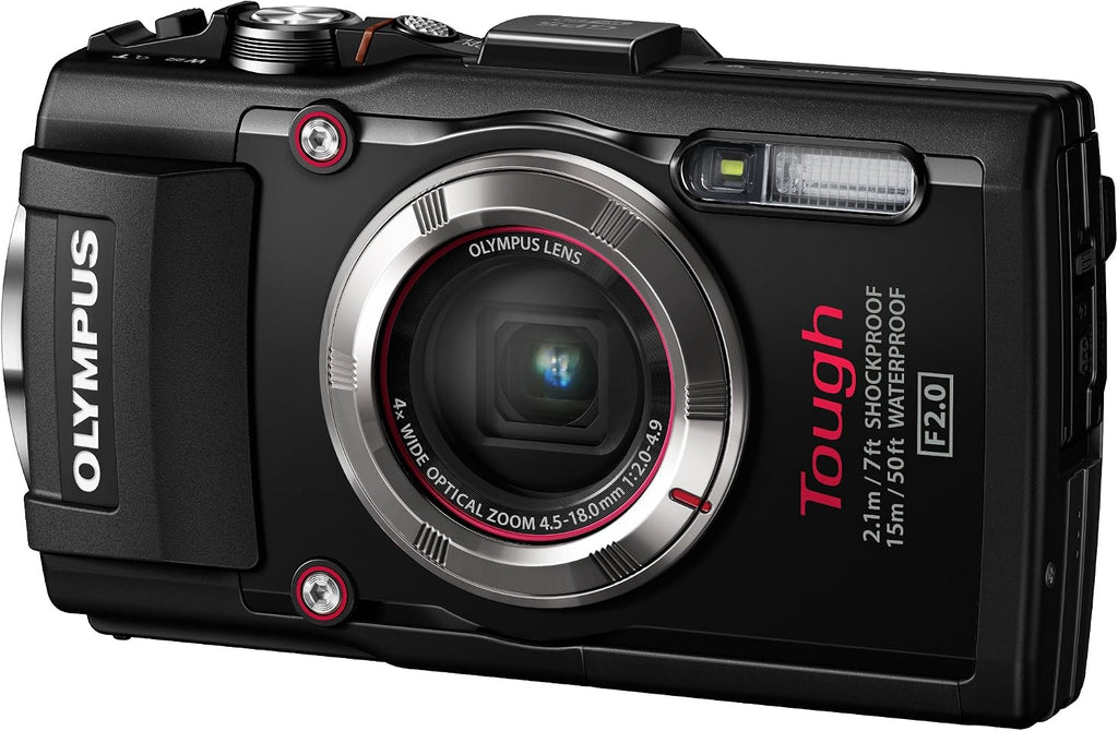 OM SYSTEM Olympus TG-3 Waterproof 16 MP Digital Camera (Black) - International Version (No Warranty)