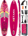 CETANA 11'6×35' Extra Wide Stand Up Paddle Board for Adults & Youth, 400lb Capacity Inflatable Paddle Board, Sup for 2+1 Person with Removable US Fin, 100L Backpack, Floating Paddle, Safety Leash