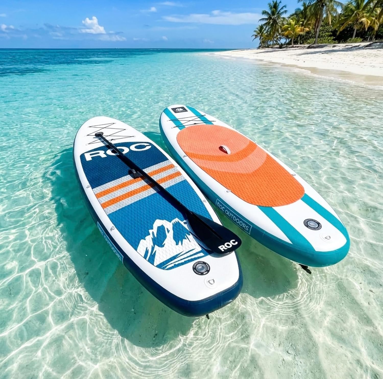 Roc Inflatable Stand Up Paddle Board with Premium SUP Paddle Board Accessories, Wide Stable Design, Non-Slip Comfort Deck for Youth & Adults